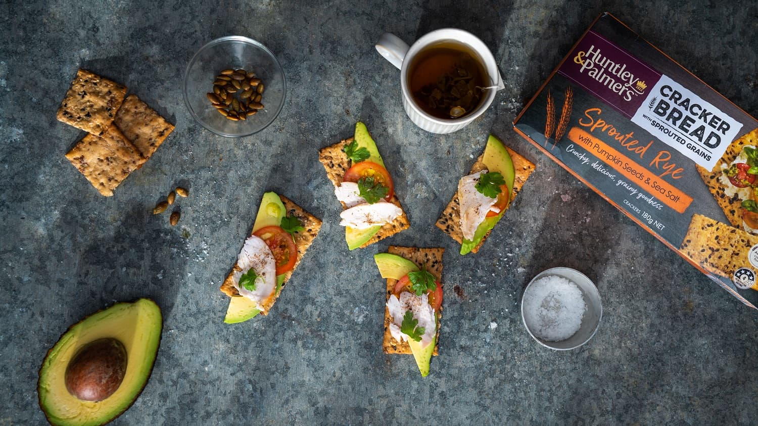 Chicken Avocado Cracker Bread FEATURED